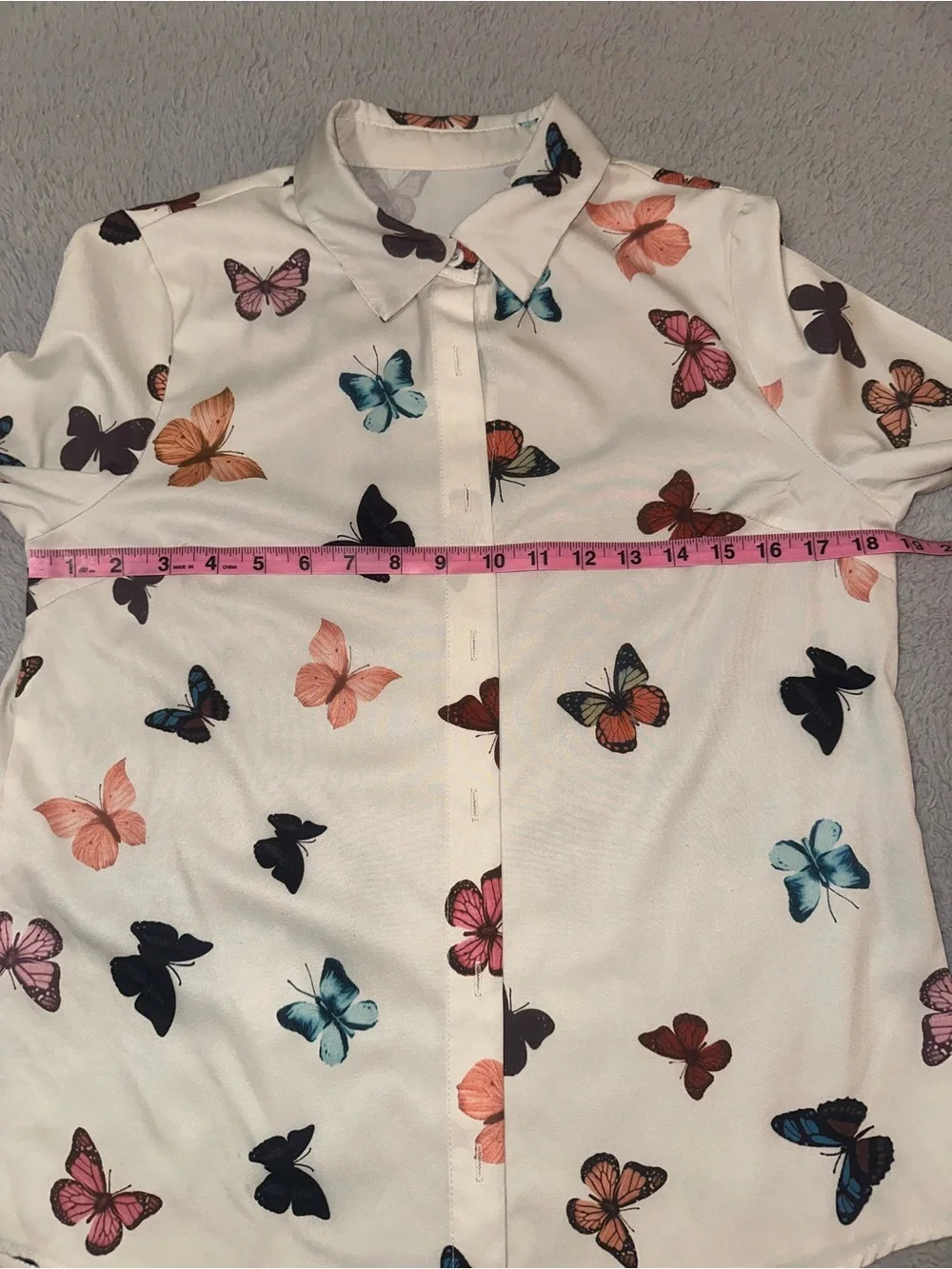 Butterflies button up shirt